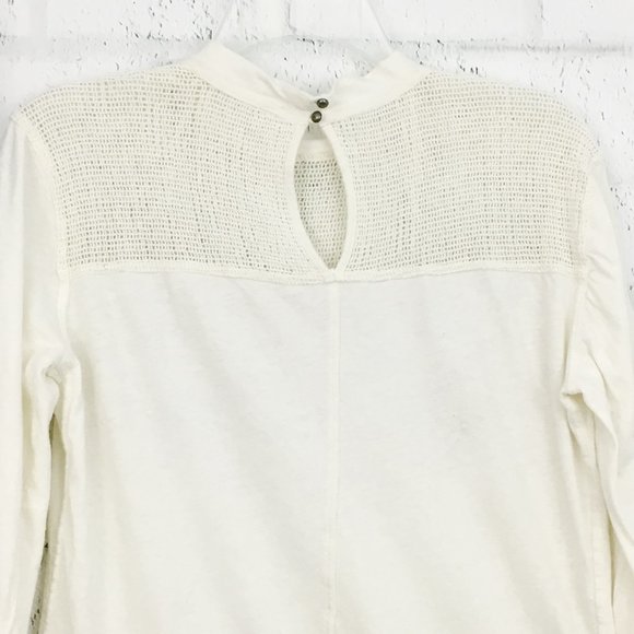 Free People Primrose Cream Tee Embroidered - Picture 6 of 8